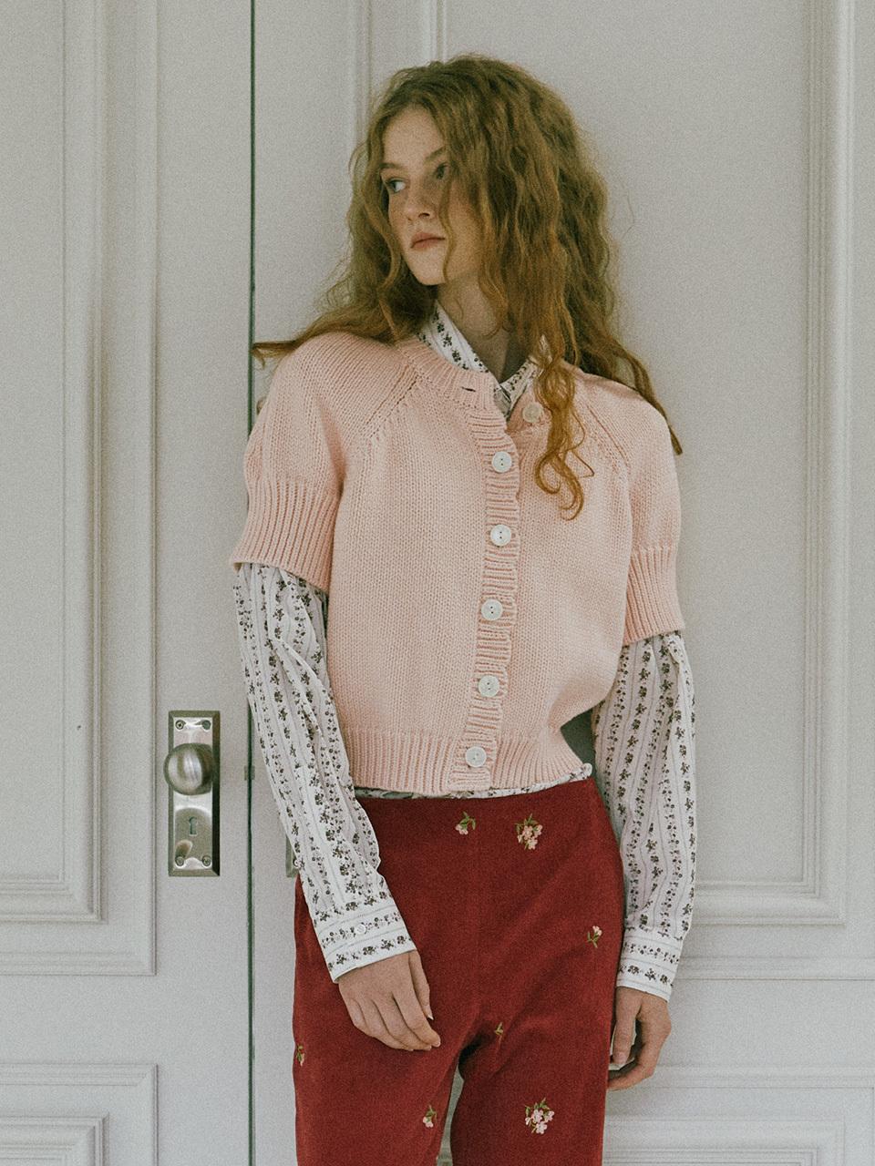 HOKUSPOKUS All time cotton cardigan / Rose quartz
