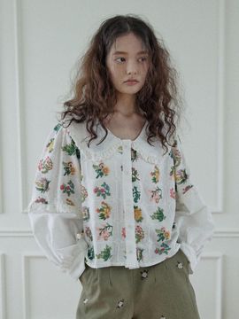 HOKUSPOKUS Botanical Blouse_White