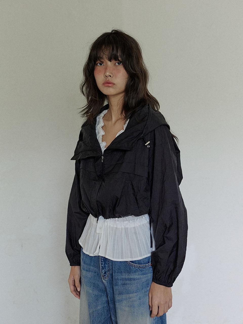 HOKUSPOKUS Crease Wind Breaker_Black