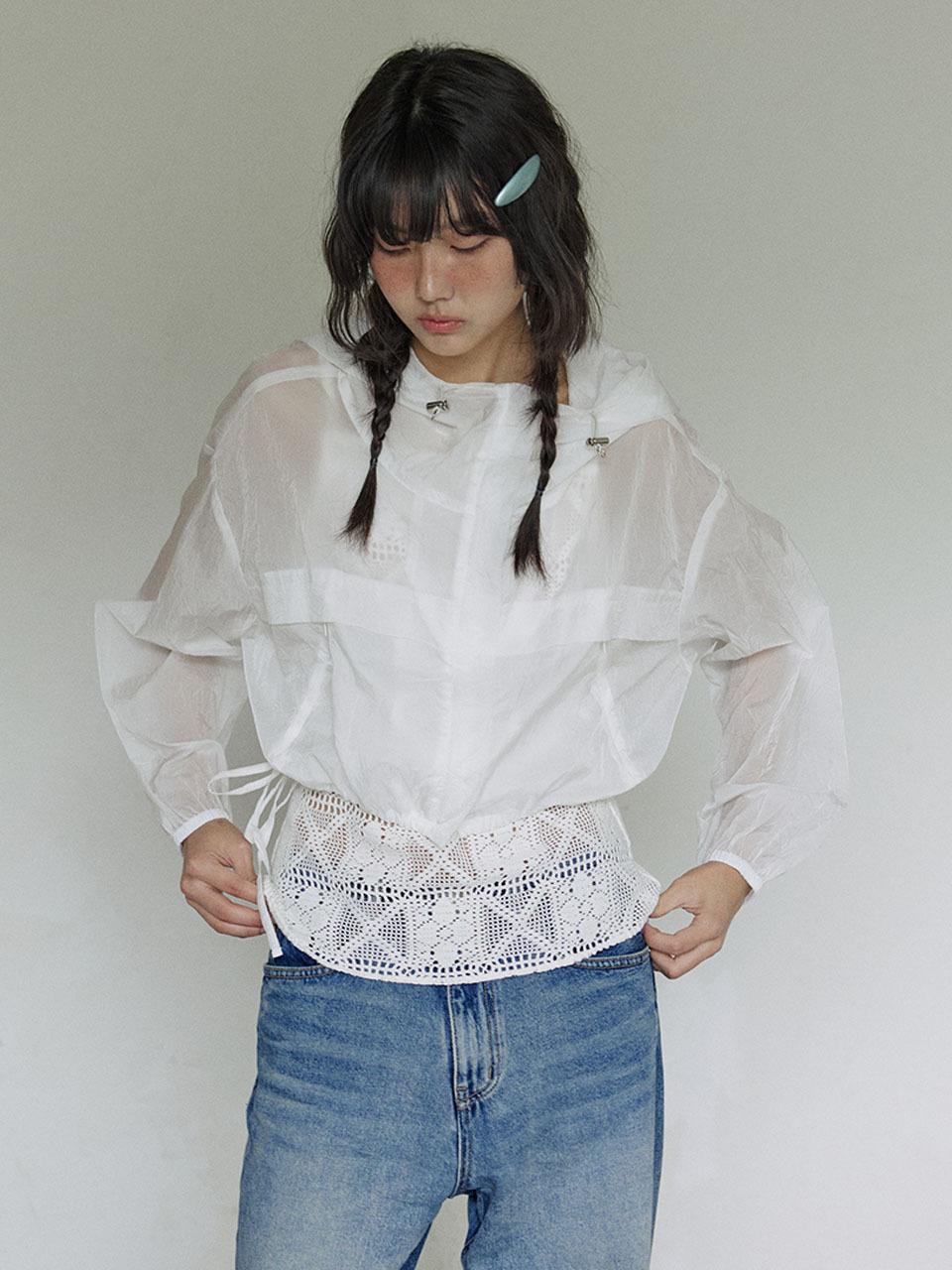 HOKUSPOKUS Crease Wind Breaker_White