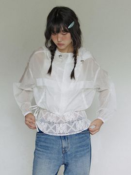 HOKUSPOKUS Crease Wind Breaker_White