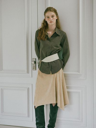 HOKUSPOKUS Drift suede skirt / Buttery Yellow
