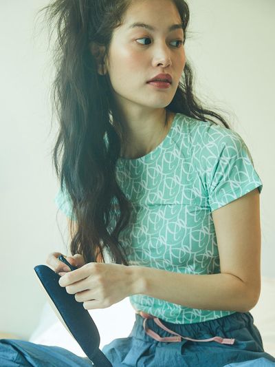 HOKUSPOKUS H Monogram top / Light green