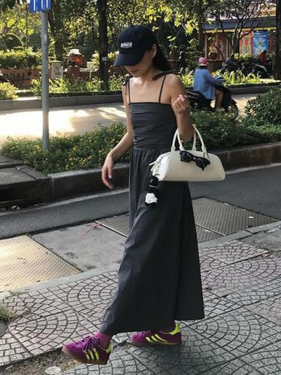 HOKUSPOKUS Resort long dress / Charcoal