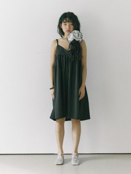 HOKUSPOKUS Volume slip dress / Black