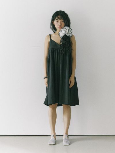 HOKUSPOKUS Volume slip dress / Black