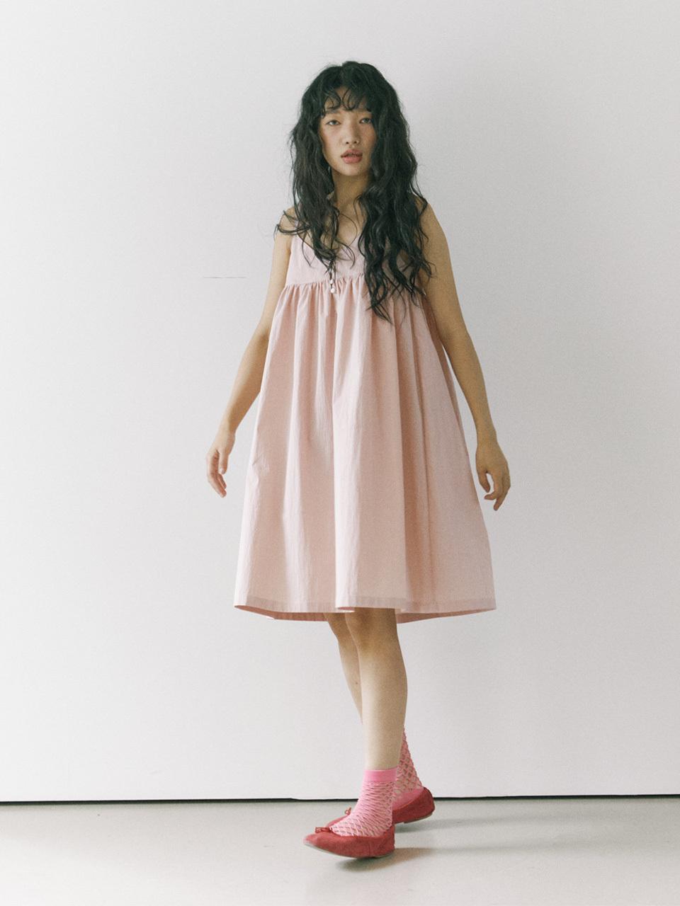 HOKUSPOKUS Volume slip dress / Pink
