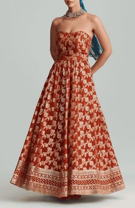 holiCHIC holiCHIC Amber Metallic Embroidery Strapless Gown