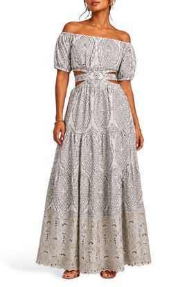 holiCHIC holiCHIC Cora Off-the-Shoulder Cotton Maxi Dress