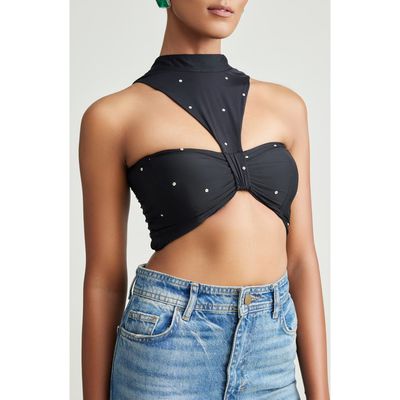 holiCHIC holiCHIC Genna Sequin Cutout Crop Top