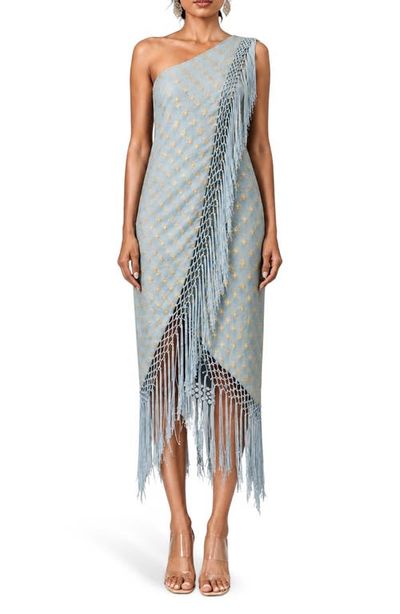 holiCHIC holiCHIC Katrina One-Shoulder Fringed Midi Dress