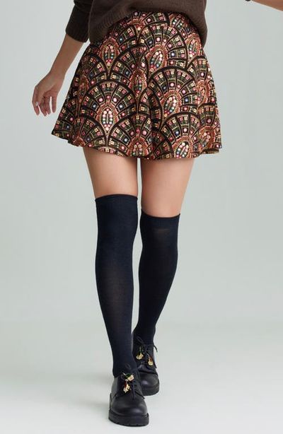 holiCHIC holiCHIC Riley Embroidered Foil Miniskirt