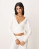 Hollister Gilly Hicks cozy knit multi-way wrap sweater set in white - 1