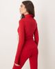 Hollister Gilly Hicks high neck snatched waist jacket in red - part of a set - 4