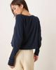 Hollister Gilly Hicks long sleeve waffle top in navy - 3