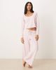 Hollister Gilly Hicks low rise baggy waffle sweatpants in pink - part of a set - 1
