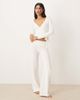 Hollister Gilly Hicks low rise straight leg cozy pants in white - part of a set - 1