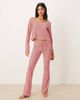 Hollister Gilly Hicks mid rise flare cozy waffle pants in red stripe - part of a set - 1