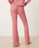 Hollister Gilly Hicks mid rise flare cozy waffle pants in red stripe - part of a set - 2
