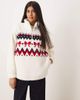 Hollister Gilly Hicks quarter zip teddy sweater in white - 1