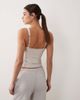 Hollister Gilly Hicks sweatheart tank top with built in bra in cream-White - 3