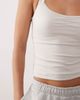 Hollister Gilly Hicks sweatheart tank top with built in bra in cream-White - 4