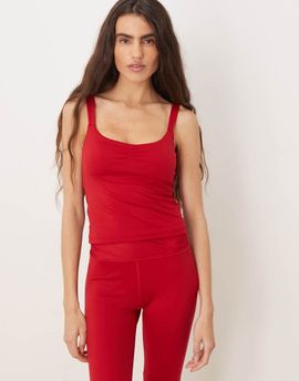 Hollister Gilly Hicks sweatheart tank top with built in bra in red - part of a set