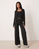 Hollister Gilly Hicks ultra high rise wide leg pants with internal back pocket in black - part of a set - 1