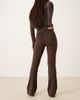 Hollister Gilly Hicks v waist flare pants in brown - 3