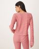Hollister Gilly Hicks waffle long sleeve crop top in red stripe - part of a set - 2