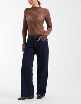 Hollister Hollister adjustable baggy jeans in indigo blue-Navy