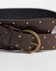 Hollister Hollister asymmetric studded belt in brown - 3