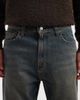Hollister Hollister baggy 5 pocket jeans in dark bleach wash-Blue - 4