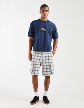 Hollister Hollister baggy cargo shorts in washed sand-Neutral