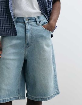 Hollister Hollister baggy denim shorts in light blue wash