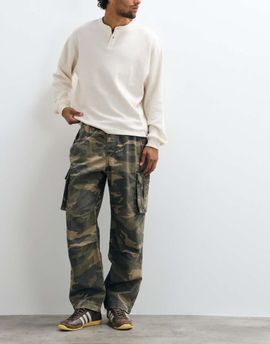 Hollister Hollister baggy fit cargo pants in dark green camo