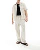 Hollister Hollister baggy linen pants in beige-Neutral - 4