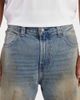 Hollister Hollister baggy skater jeans in grease stain mid blue wash - 4