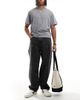 Hollister Hollister baggy skater jeans in washed black - 1