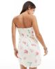 Hollister Hollister bandeau linen blend mini dress in fruit print-Blue - 4