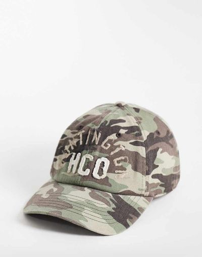 Hollister Hollister baseball cap in camo print-Green