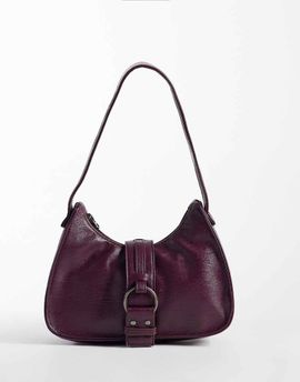 Hollister Hollister belt clasp detail shoulder bag in burgundy-Red
