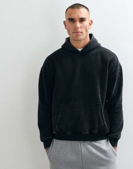 Hollister Hollister boxy fit hoodie in black