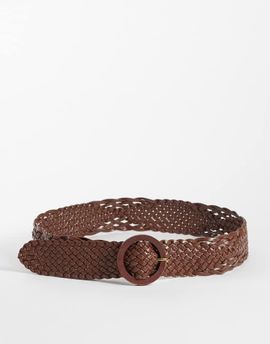 Hollister Hollister braided wide belt in brown