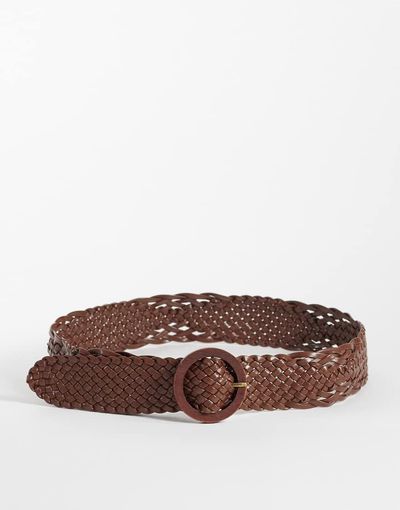 Hollister Hollister braided wide belt in brown