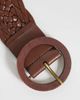 Hollister Hollister braided wide belt in brown - 3