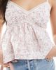 Hollister Hollister cami strap handkerchief hem top in white - 4
