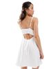 Hollister Hollister cami straps tie front babydoll dress in white - 2