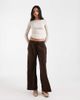 Hollister Hollister cozy wide leg pants in brown polka dots - 1
