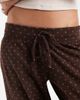 Hollister Hollister cozy wide leg pants in brown polka dots - 2